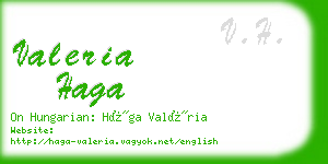 valeria haga business card